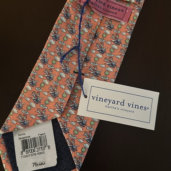 Vineyard Vines Mens NWT Santa Seaplane Tie Preppy Holidays Christmas Coastal - Picture 4 of 6